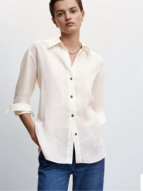 Mango 100% Linen Shirt